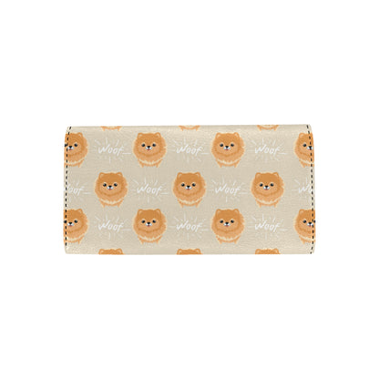Pomeranians Pattern Print Design A04 Women's Trifold Wallet