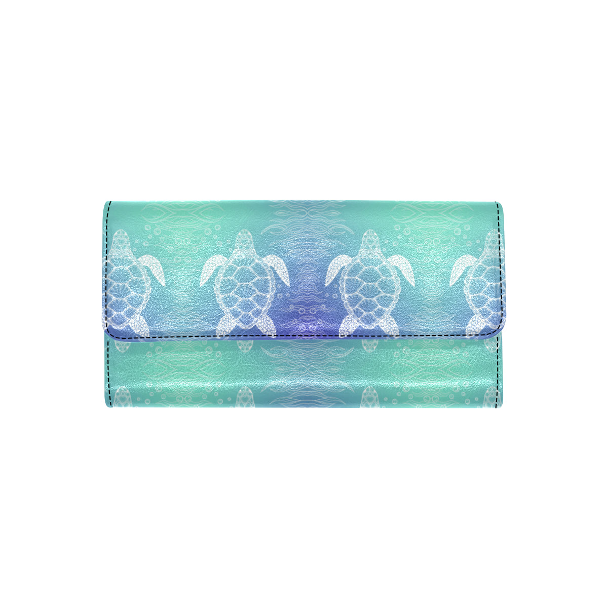 Sea Turtle Draw Women's Trifold Wallet