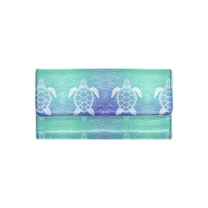 Sea Turtle Draw Women's Trifold Wallet