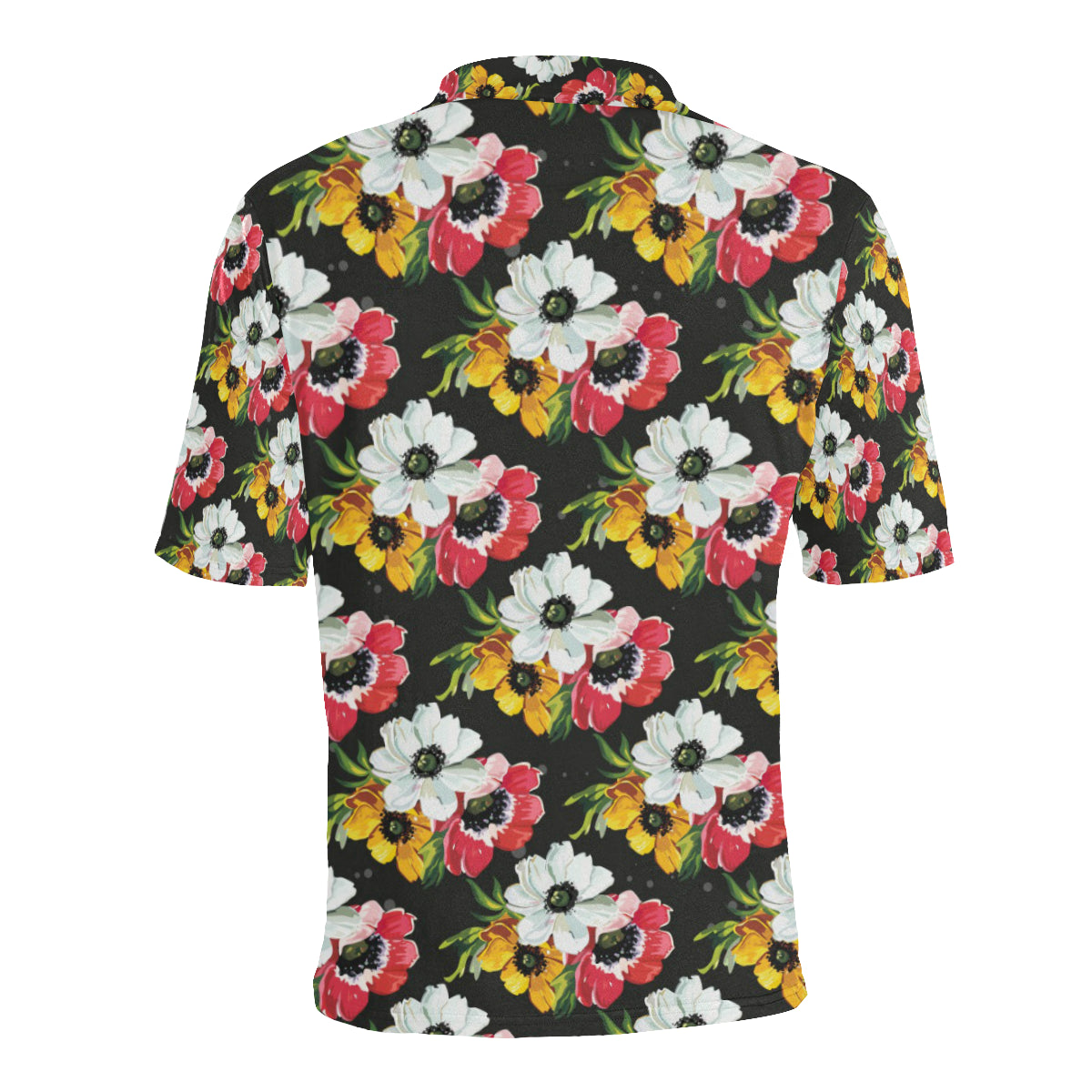 Anemone Pattern Print Design AM07 Men Polo Shirt