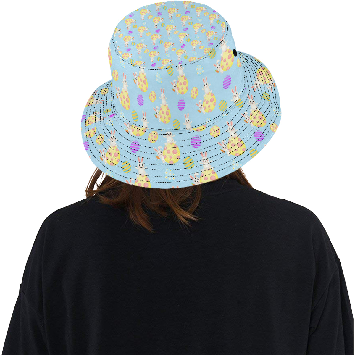 Easter Eggs Pattern Print Design RB015 Unisex Bucket Hat