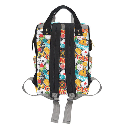 Casino Pattern Print Design 03 Diaper Bag Backpack