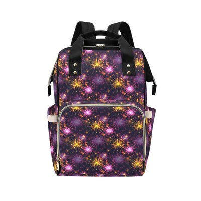 Firework Print Design LKS303 Diaper Bag Backpack