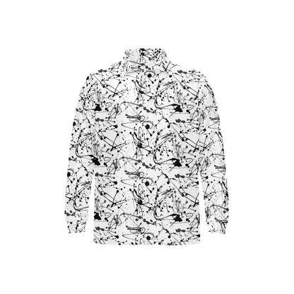 Splatter Print Design LKS305 Long Sleeve Polo Shirt For Men's