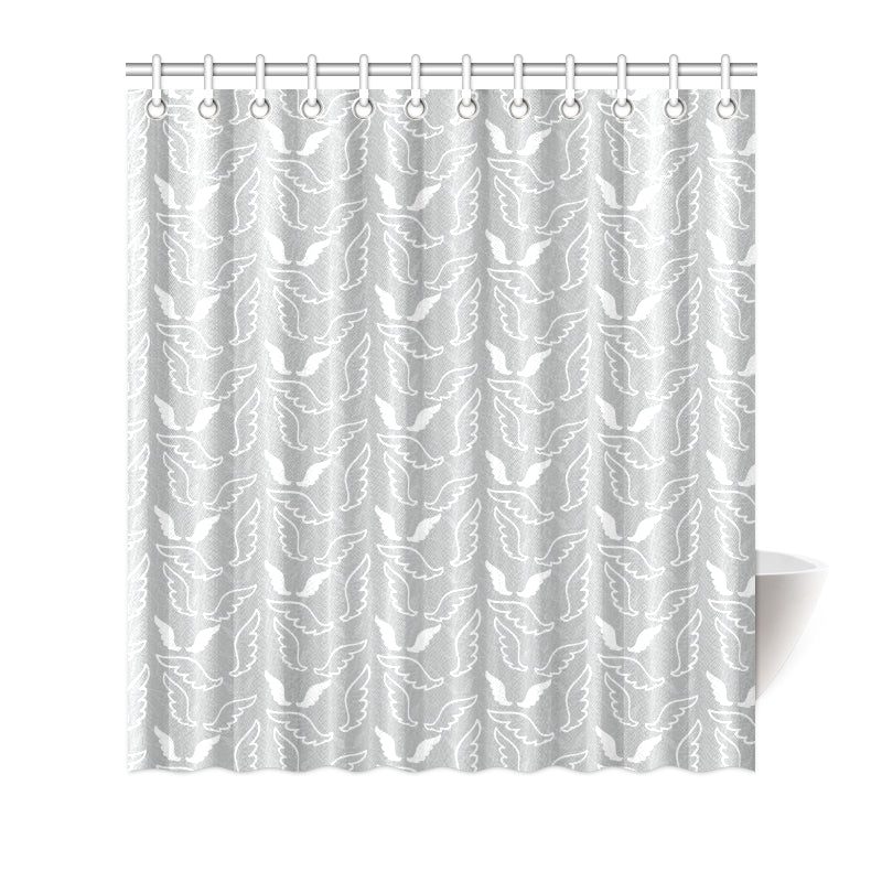 Angel Wings Pattern Print Design 01 Shower Curtain