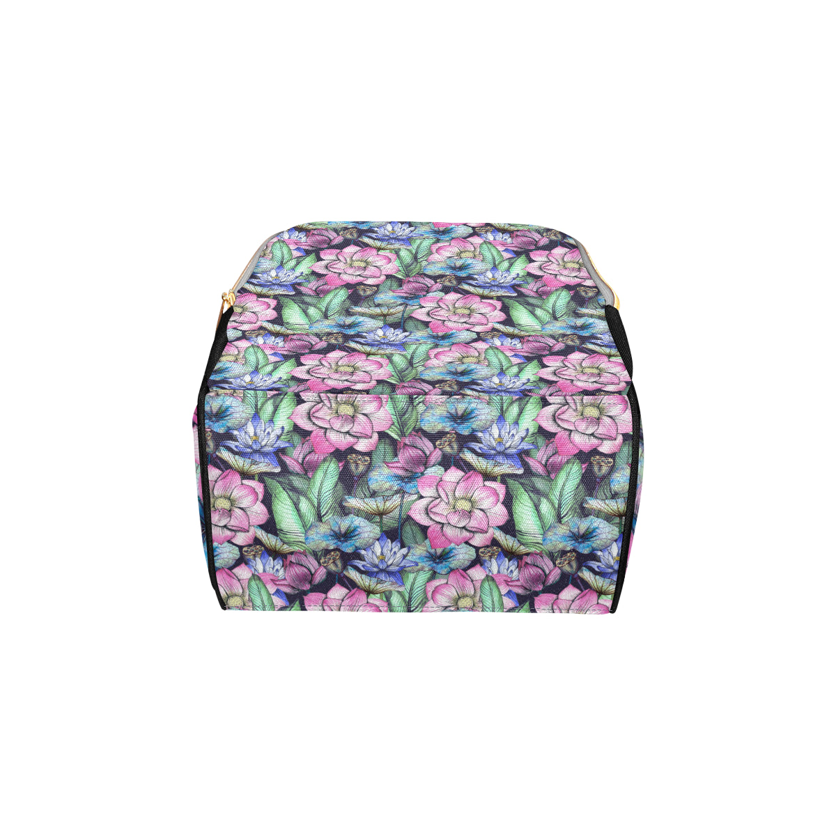 Water Lily Pattern Print Design WL07 Diaper Bag Backpack