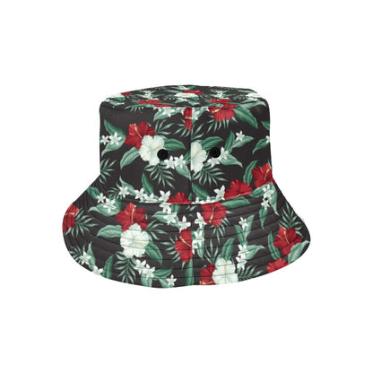 Tropical Flower Print Design LKS303 Unisex Bucket Hat