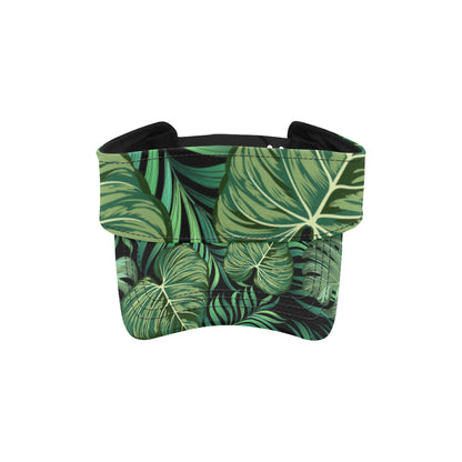 Green Fresh Tropical Palm Leaves Unisex Sun Visor