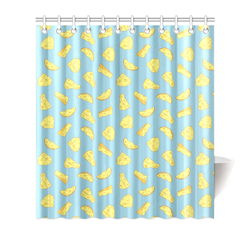 Cheese Pattern Print Design 04 Shower Curtain