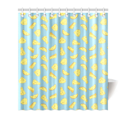 Cheese Pattern Print Design 04 Shower Curtain