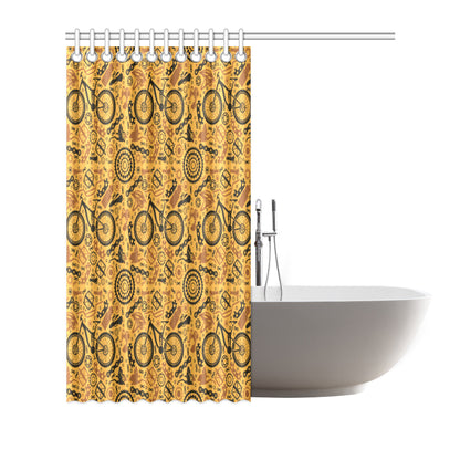 Mountain bike Pattern Print Design 03 Shower Curtain