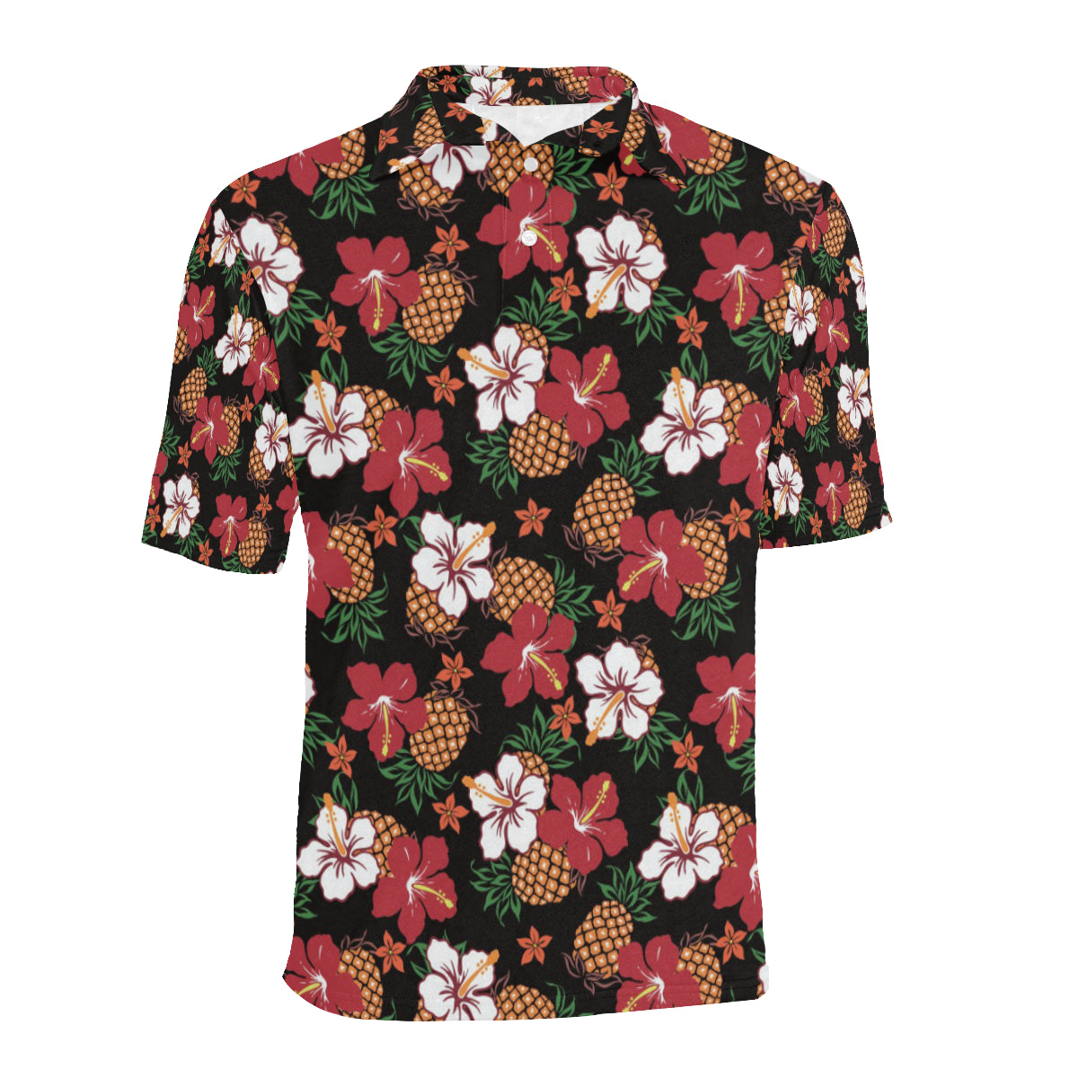 Hawaiian Themed Pattern Print Design H013 Men Polo Shirt
