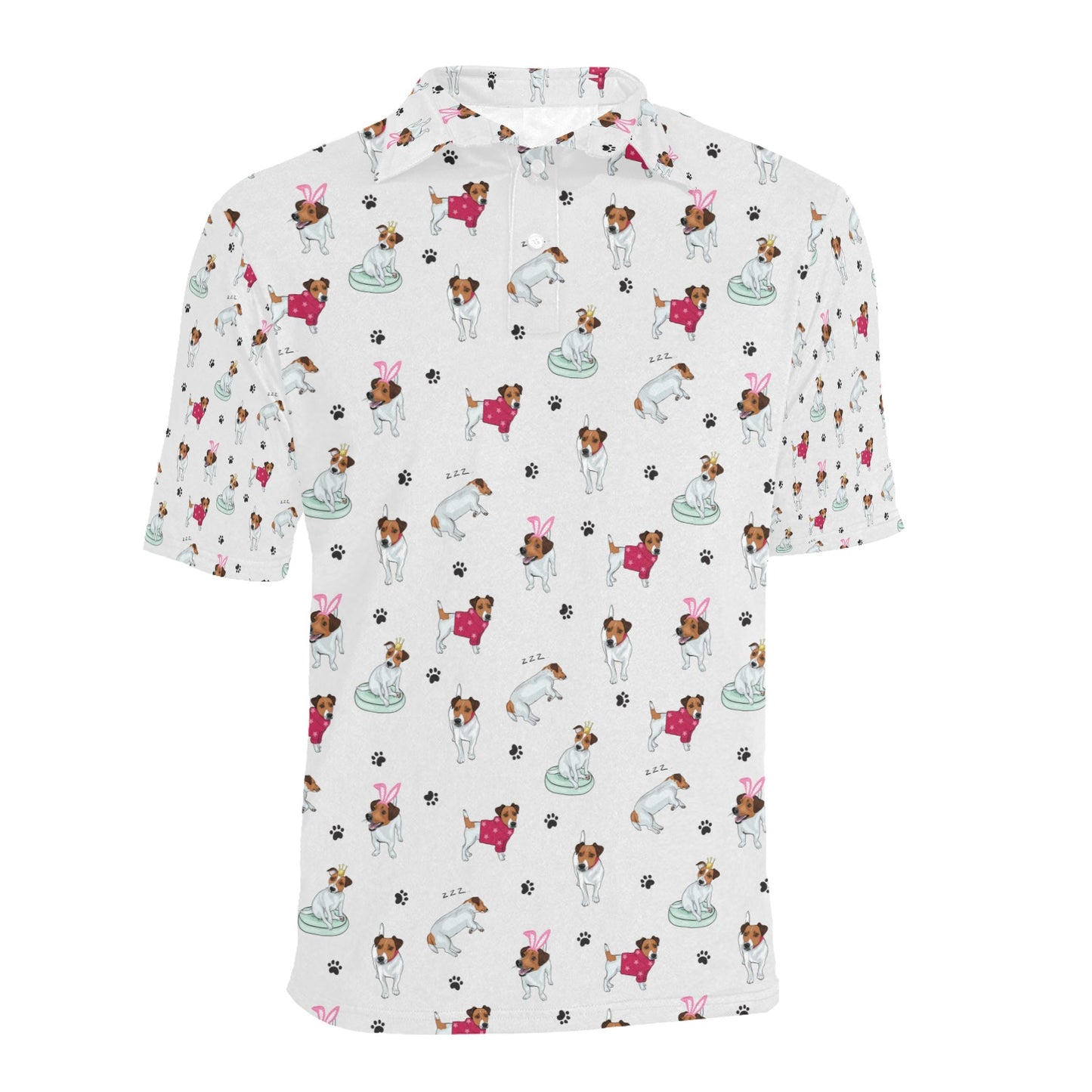 Russell Terriers Print Design LKS308 Men Polo Shirt
