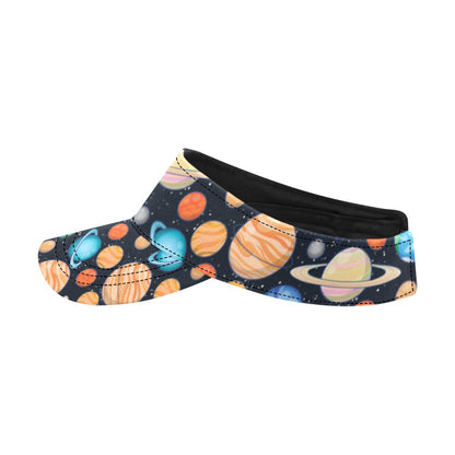 Planet Colorful Print Design LKS301 Unisex Sun Visor