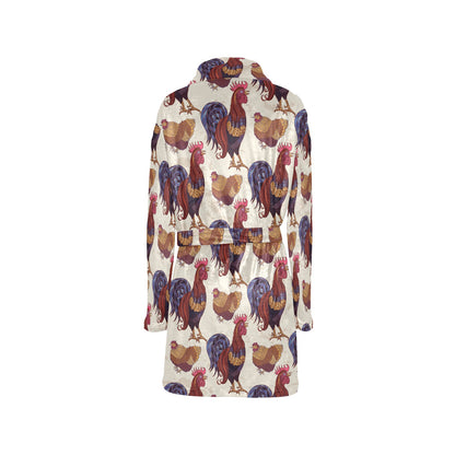 Rooster Pattern Print Design A03 Women's Fleece Robe