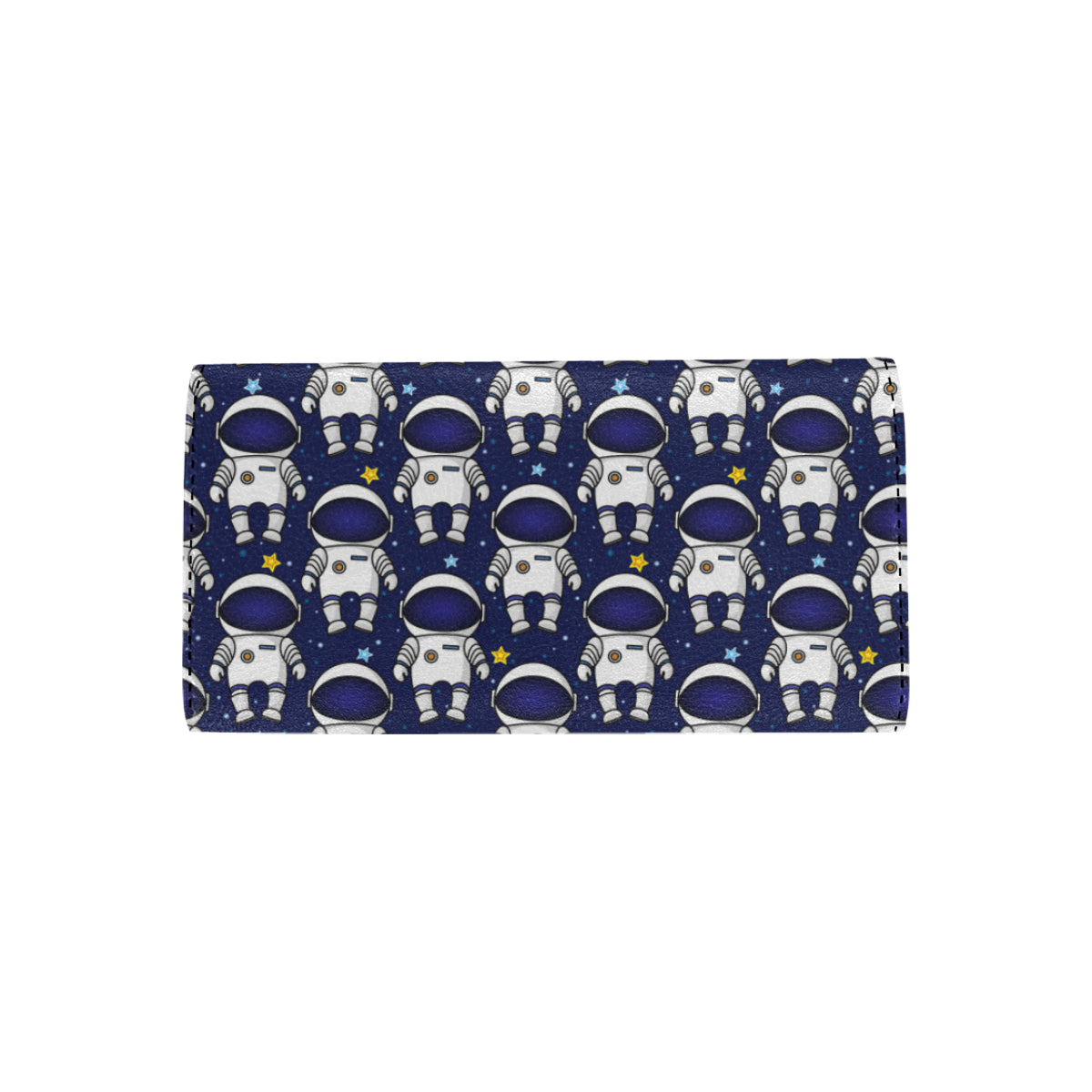 Astronaut Pattern Print Design 01 Women's Trifold Wallet