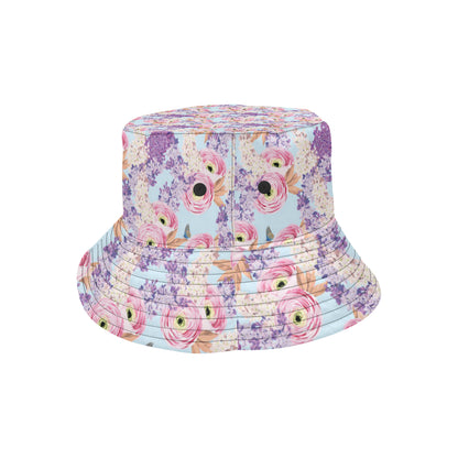 Lilac Pattern Print Design LI03 Unisex Bucket Hat