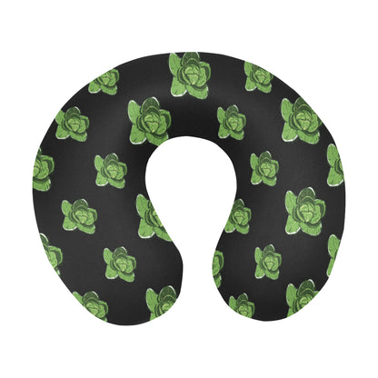 Cabbage Pattern Print Design 03 U-Shaped Travel Neck Pillow