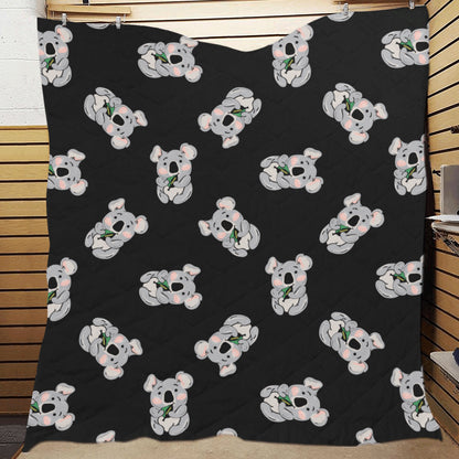 Koala Pattern Print Design 05 Premium Quilt