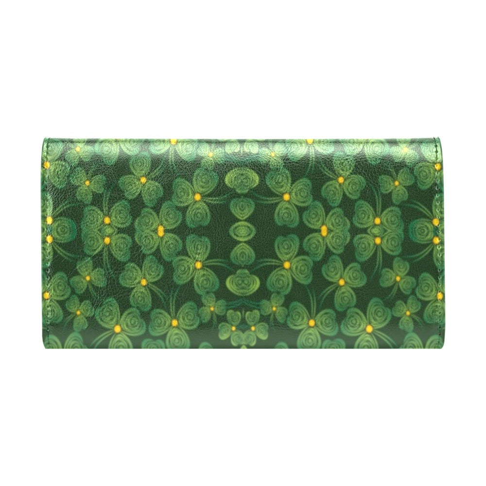 Shamrock Pattern Women's Trifold Wallet