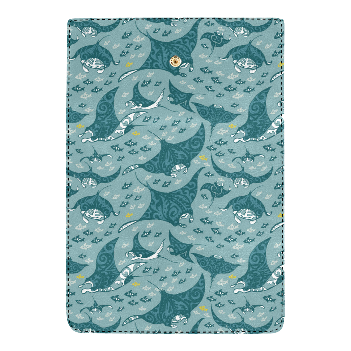 Manta Ray Tribal Pattern Print Design 03 Women's Trifold Wallet