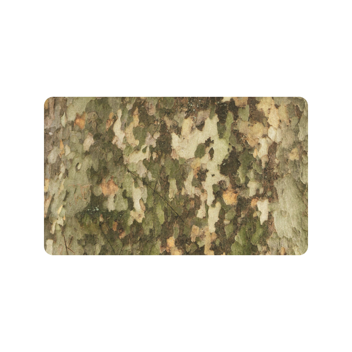 Camo Realistic Tree Texture Print Rubber Doormat