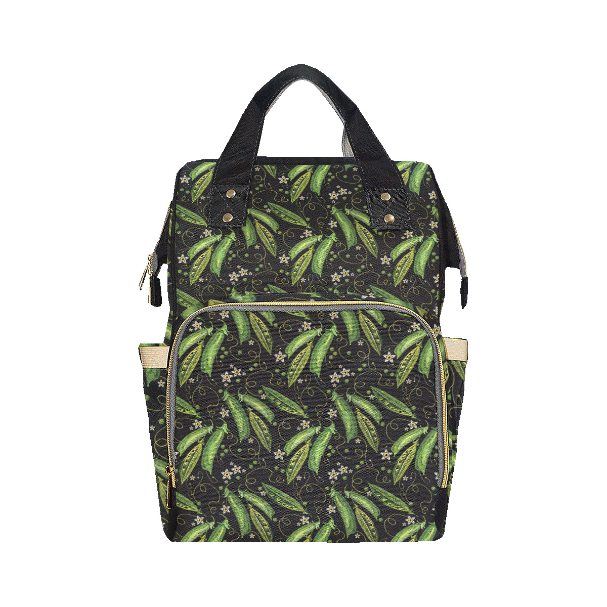 Peas Pattern Print Design A02 Diaper Bag Backpack