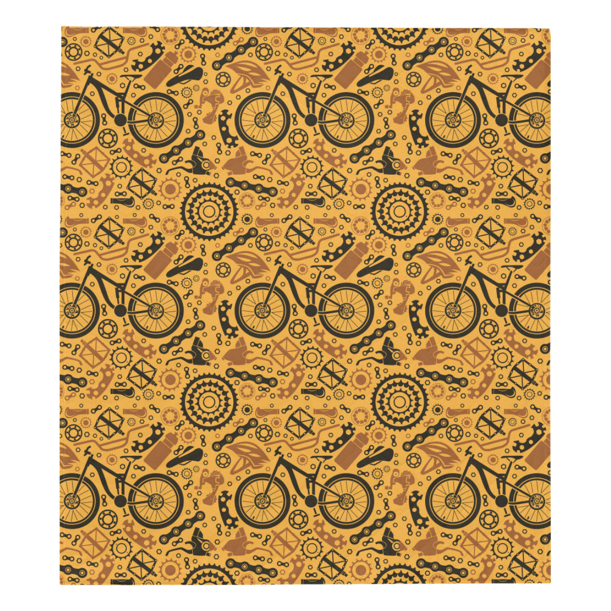 Mountain bike Pattern Print Design 03 Premium Quilt