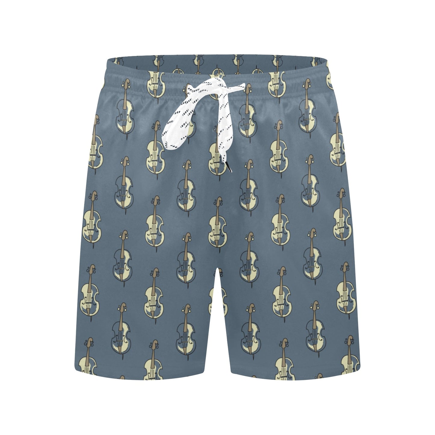 Violin Print Design LKS403 Men's Swim Trunks Beach Shorts