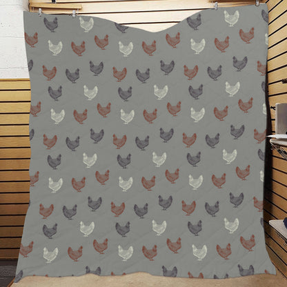 Chicken Pattern Print Design 01 Premium Quilt