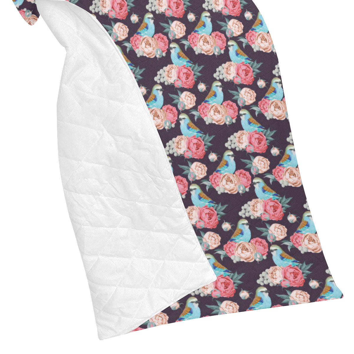 Bluebird Pattern Print Design 02 Premium Quilt