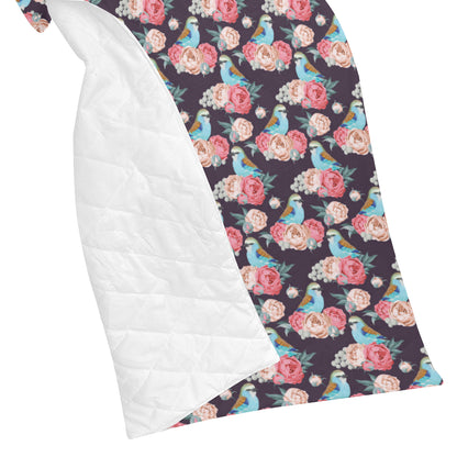 Bluebird Pattern Print Design 02 Premium Quilt