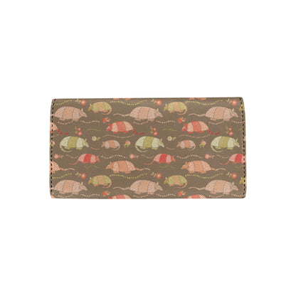 Armadillo Pattern Print Design 04 Women's Trifold Wallet