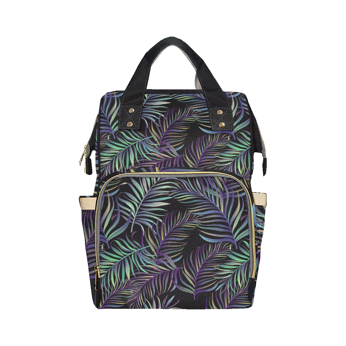 Tropical Palm Leaves Pattern Brightness Diaper Bag Backpack