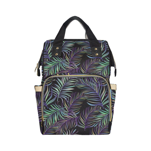 Tropical Palm Leaves Pattern Brightness Diaper Bag Backpack