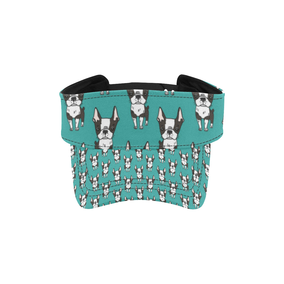 Boston Terrier Pattern Print Design 04 Unisex Sun Visor