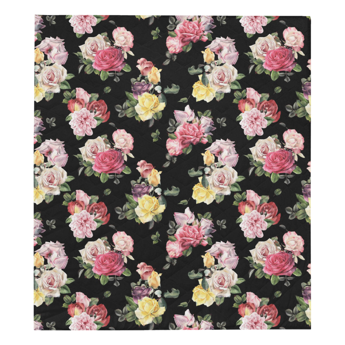 Rose Pattern Print Design RO010 Premium Quilt