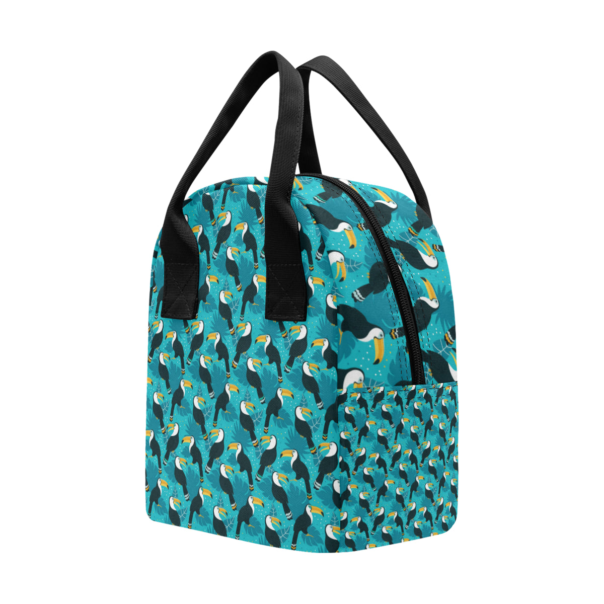 Toucan Parrot Pattern Print Insulated Lunch Bag