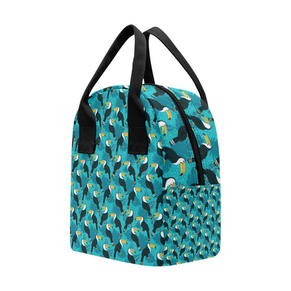 Toucan Parrot Pattern Print Insulated Lunch Bag