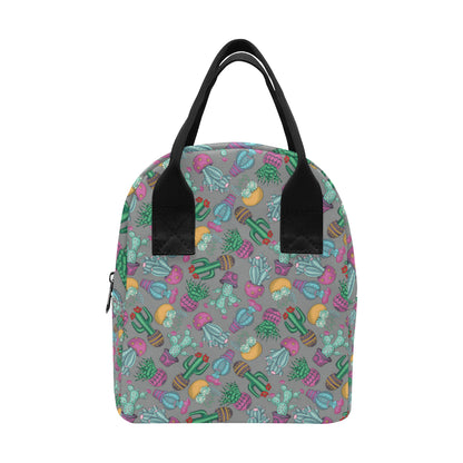 Cactus Colorful Print Pattern Insulated Lunch Bag