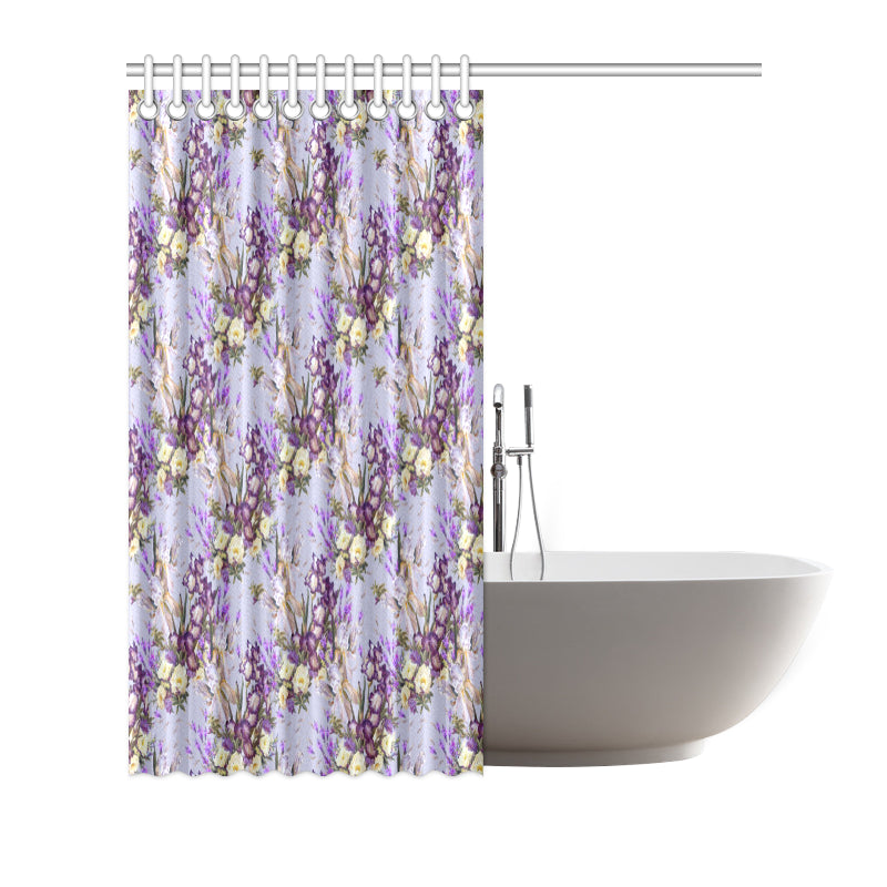 Iris Pattern Print Design IR07 Shower Curtain