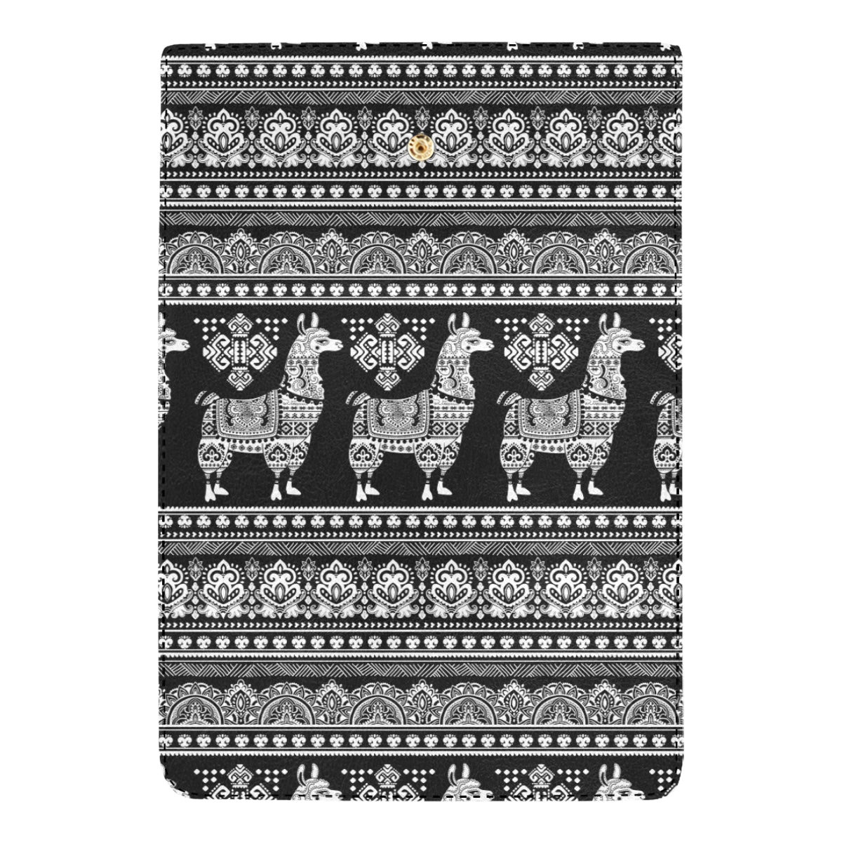 Llama Aztec Style Pattern Print Design 01 Women's Trifold Wallet