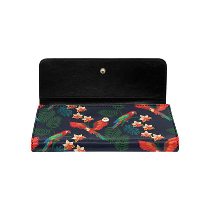 Macaw Pattern Print Design 02 Women's Trifold Wallet