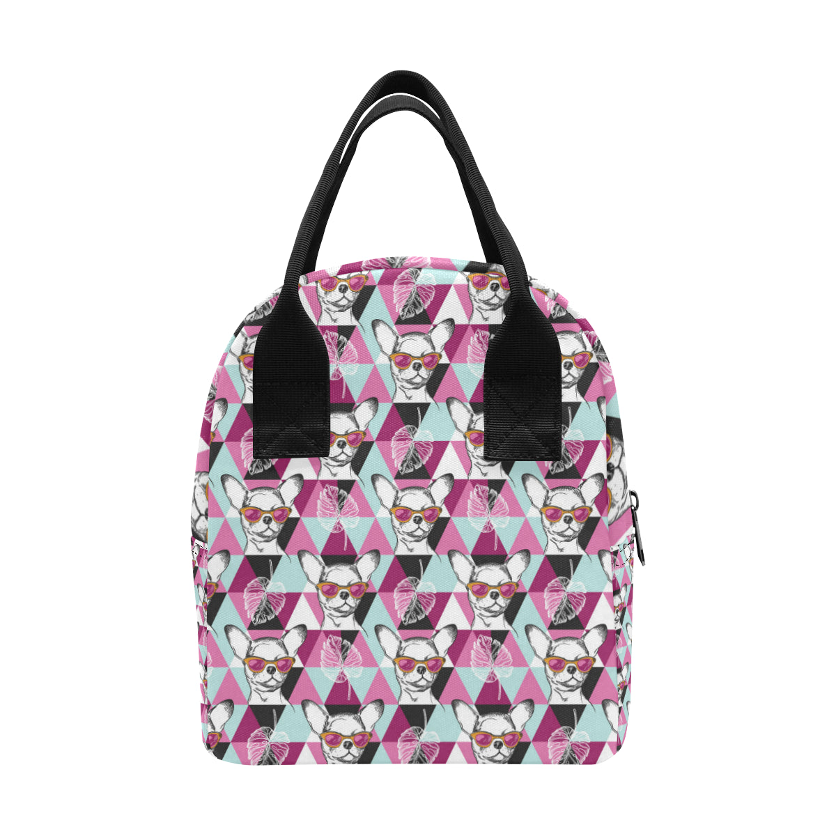 Chihuahua Cute Triangle Pattern Insulated Lunch Bag
