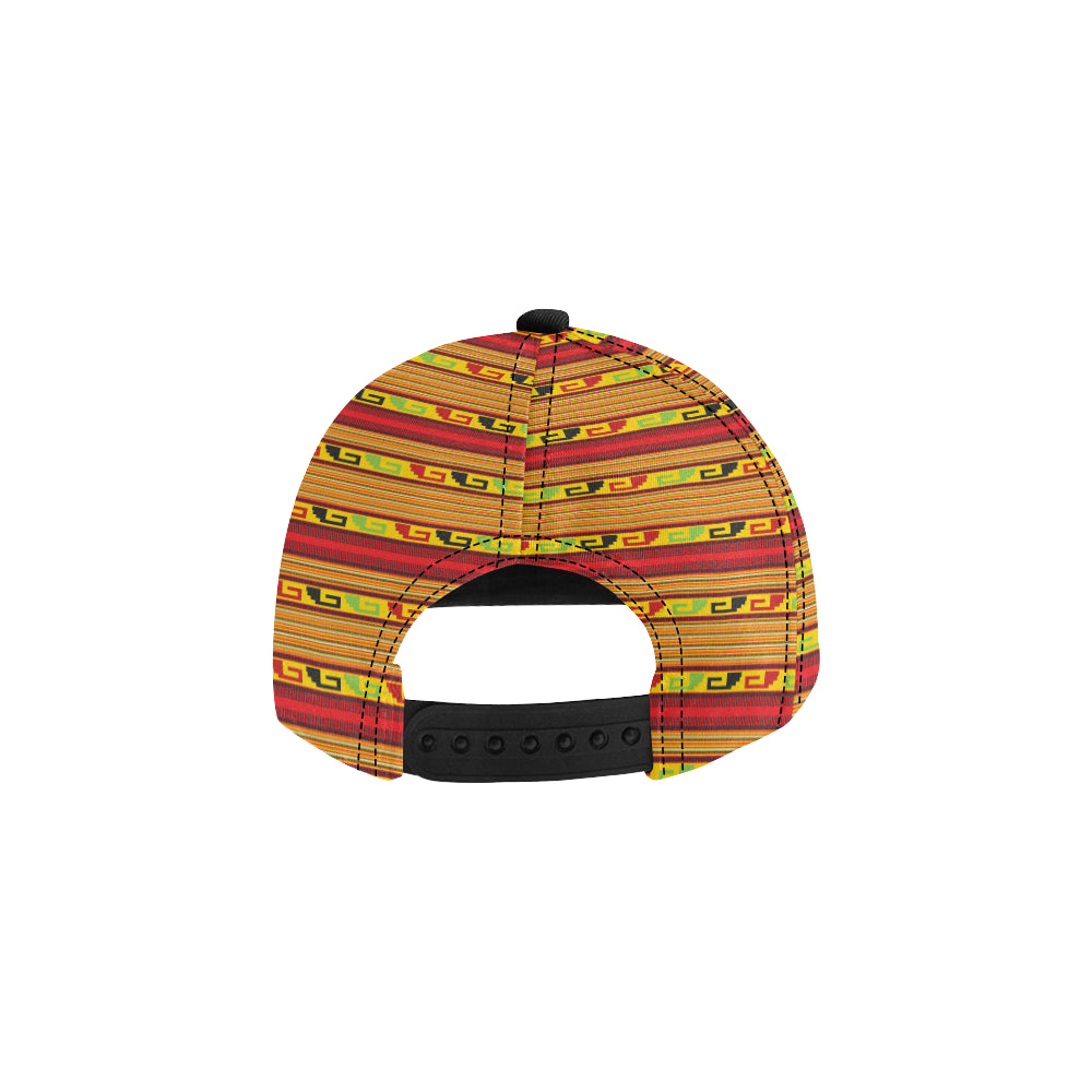 Mexican Blanket Ornament Print Pattern Snapback Cap