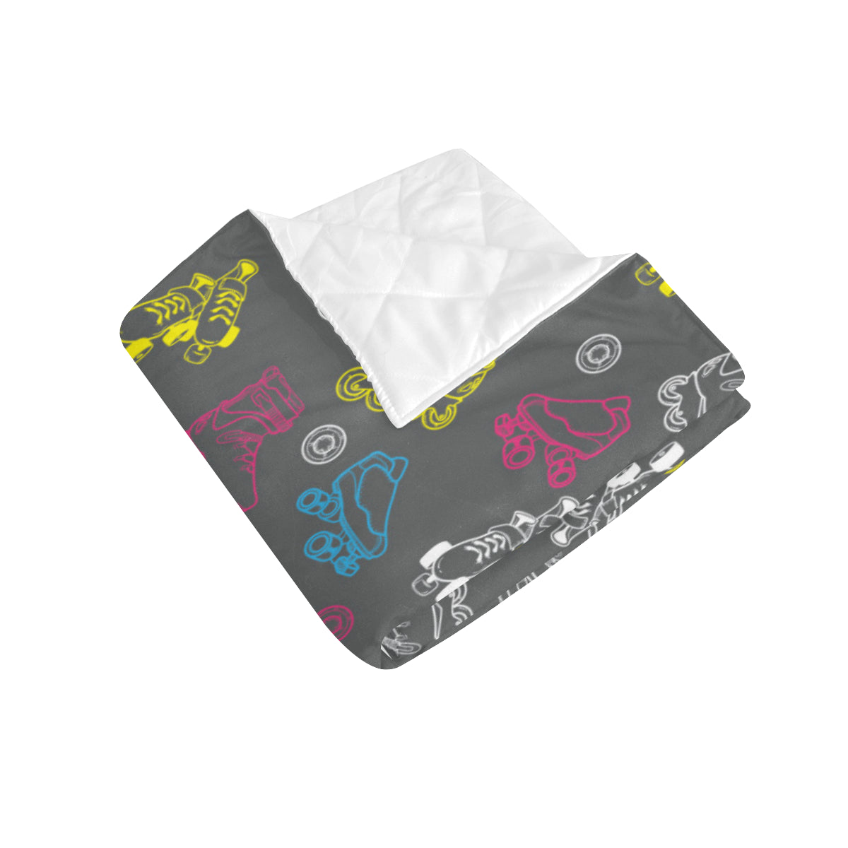 Roller skate Pattern Print Design A02 Premium Quilt