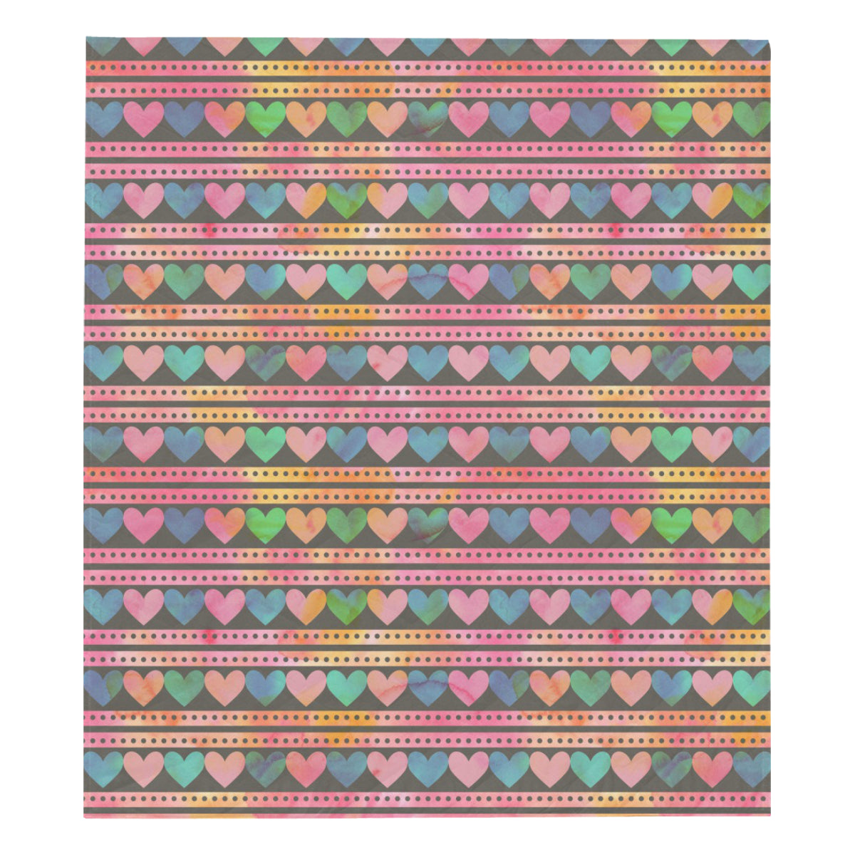 Heart Pattern Print Design HE010 Premium Quilt