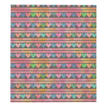 Heart Pattern Print Design HE010 Premium Quilt