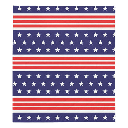 Patriotic Pattern Print Design A04 Premium Quilt