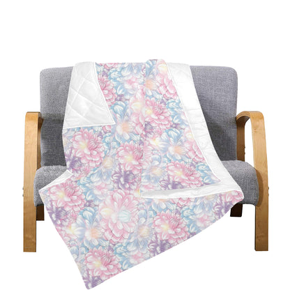 Dahlia Pattern Print Design 01 Premium Quilt
